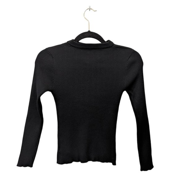 Commense Cutout Neckline Rib Knit Sweater - Picture 2 of 5